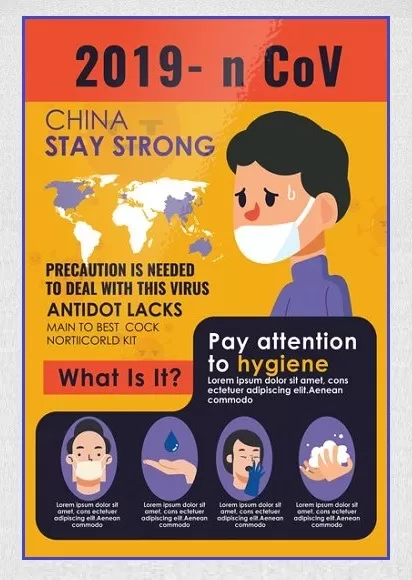 China Stay Strong Flyer Template