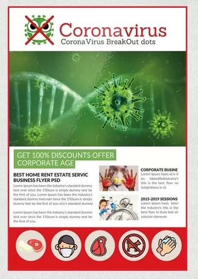 Coronavirus Breakout Flyer Template