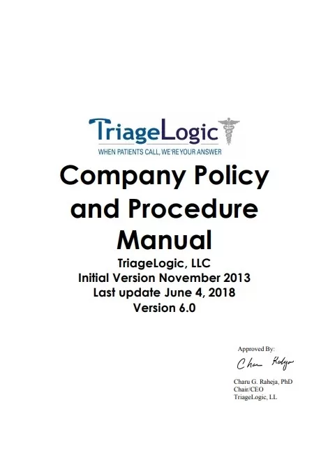 Company Policy and Procedure Manual Template