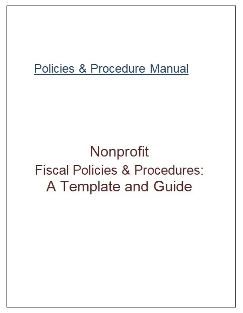 Policies And Procedure Manual Template