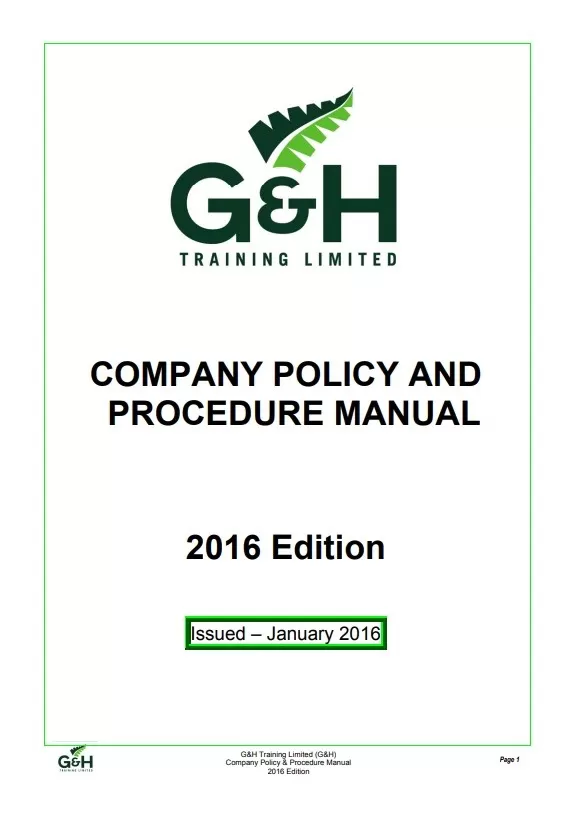 Policy and Procedure Manual Sample