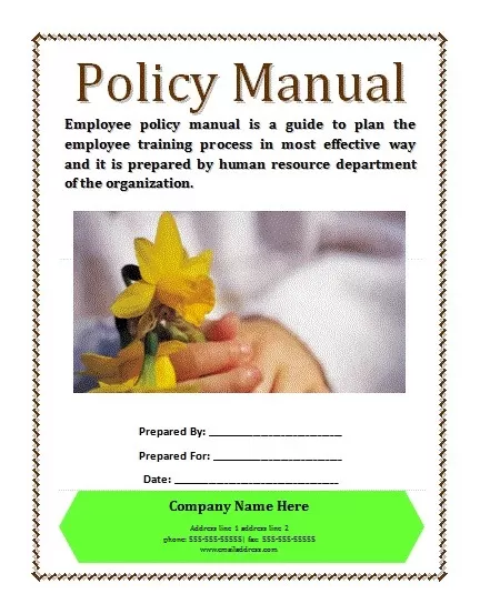 Procedure Manual Writing Template