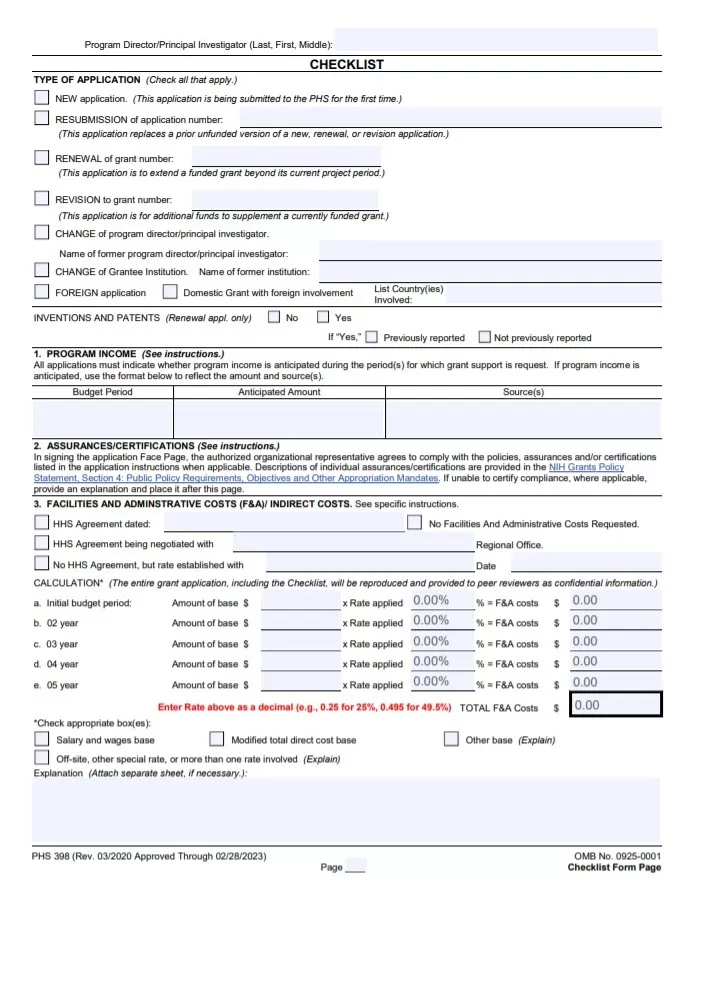 Checklist Template PDF