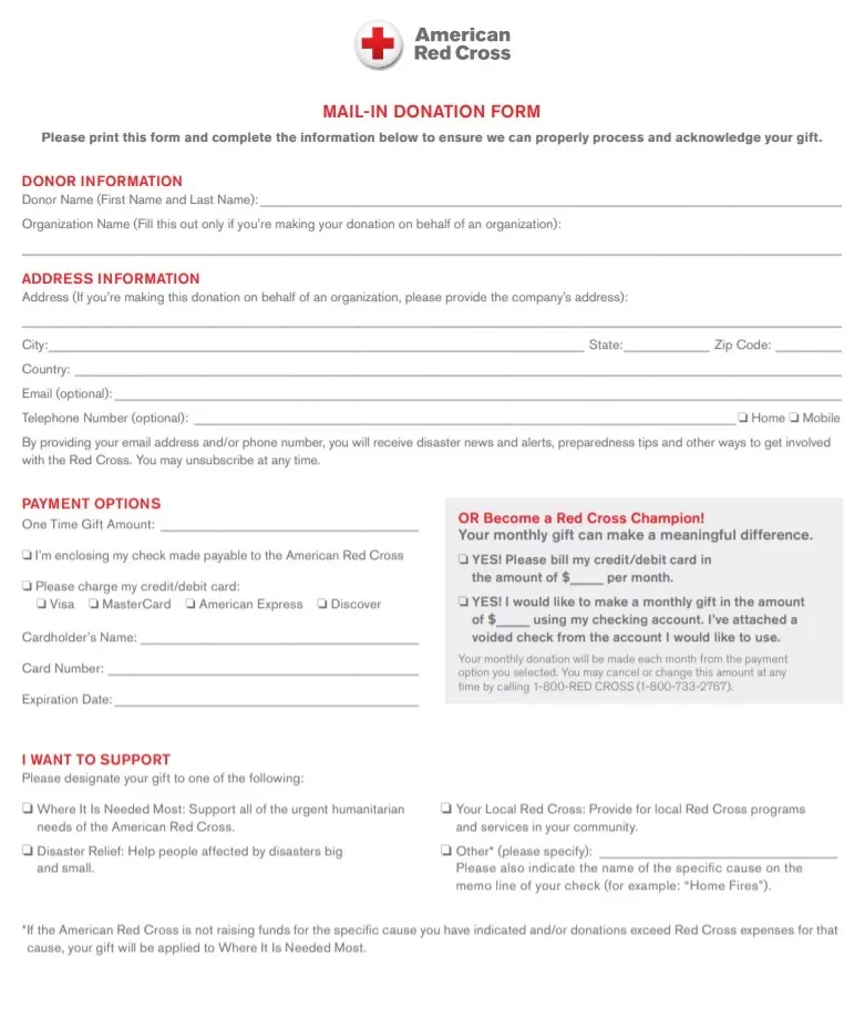 Donation Form PDF