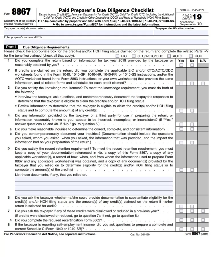 Due Diligence Checklist Template