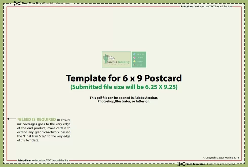 Postcard Layout template