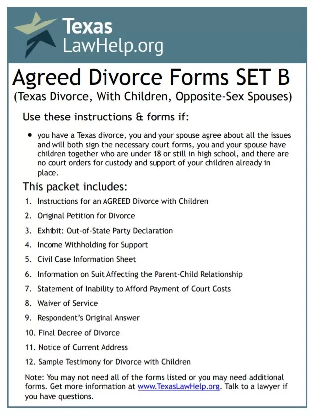 Agreed Divorce Form