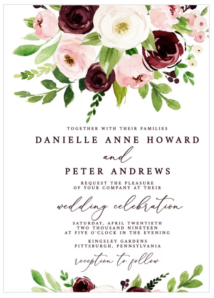 Free Wedding Invitation Template