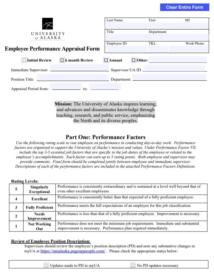 Yearly Appraisal Form PDF