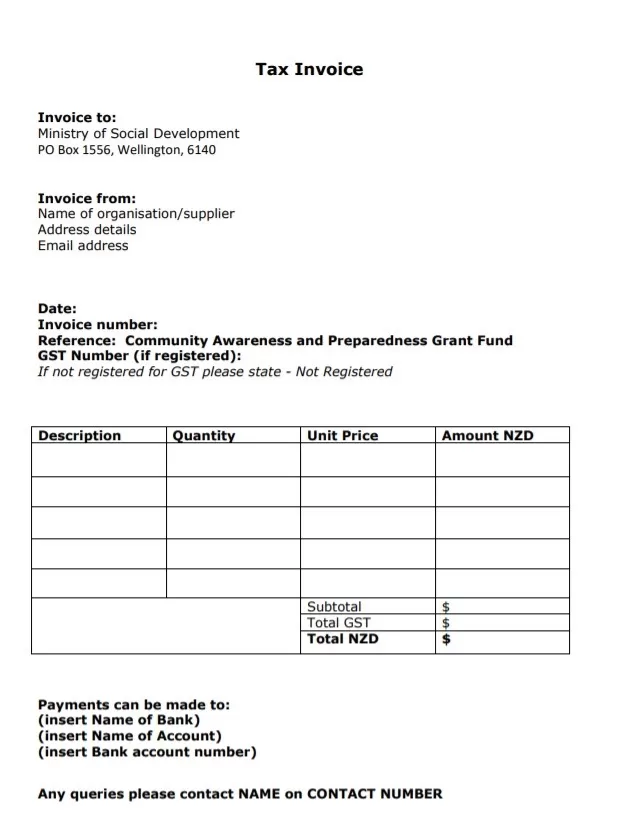 Tax Invoice Template PDF