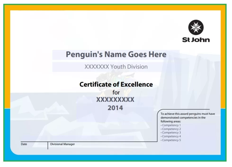 Excellence Certificate Template