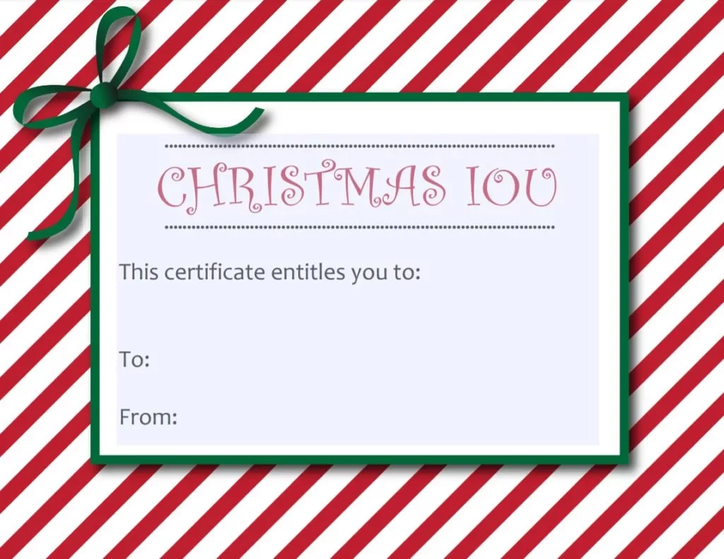 Christmas Gift Certificate PDF Template