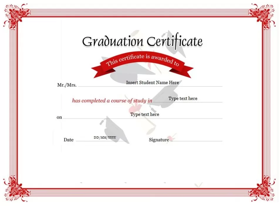 Graduate Certification Template