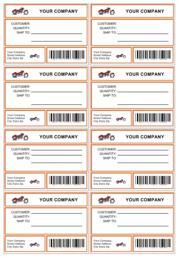 Blank Shipping Label Template