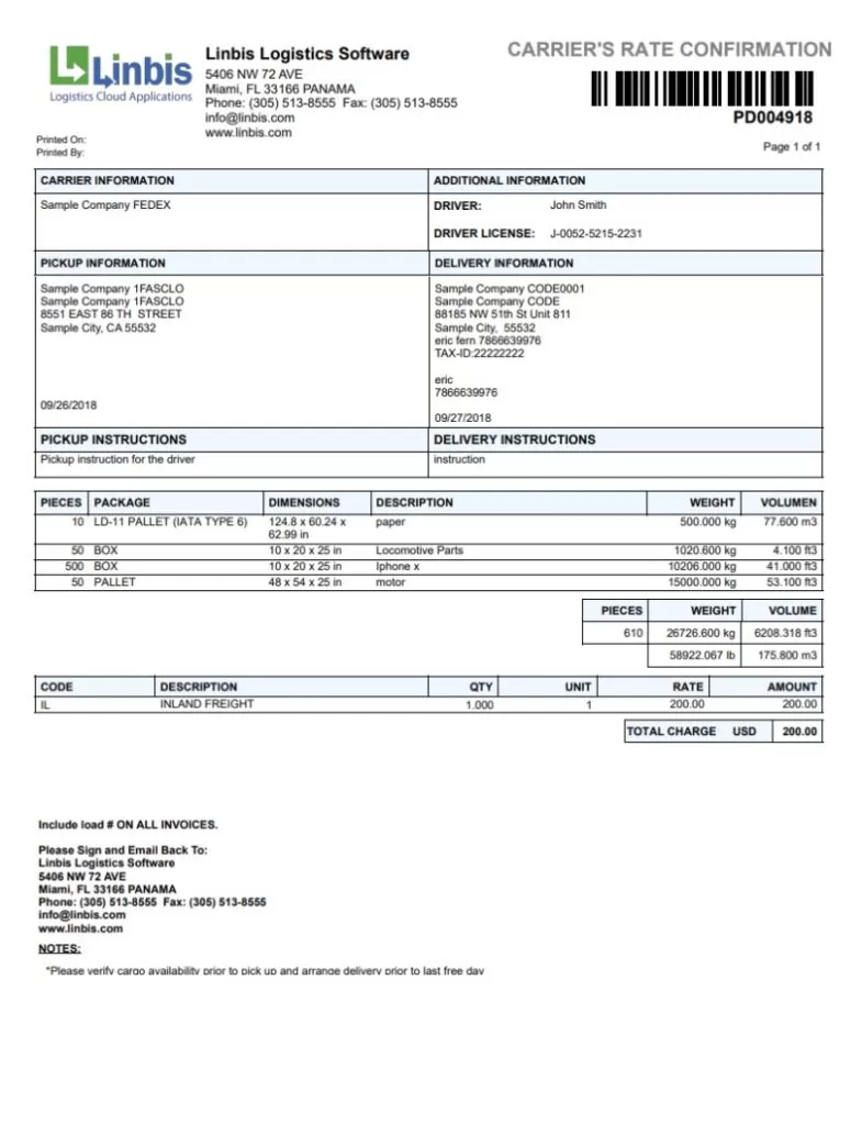 Export Commercial Invoice Template