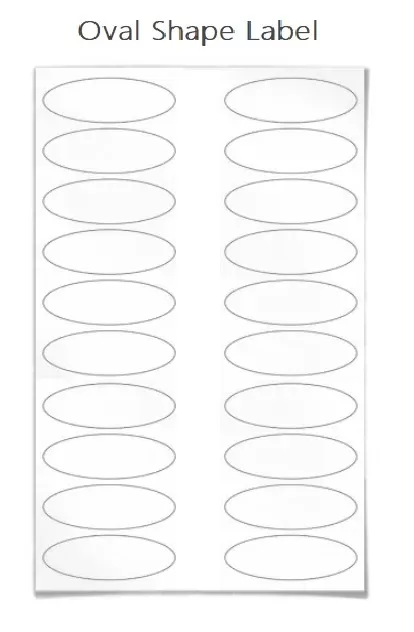 Oval Shape Label Template