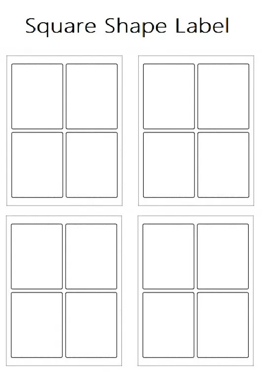 Squre Shape Label Template