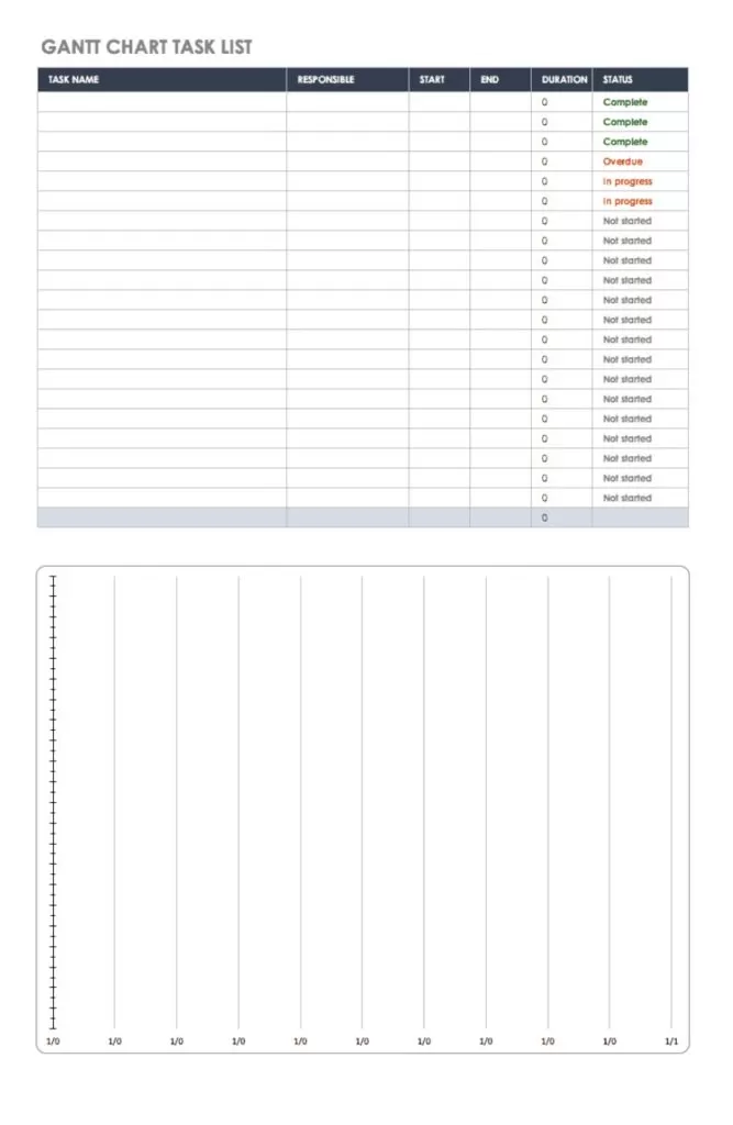 Task List Template Excel