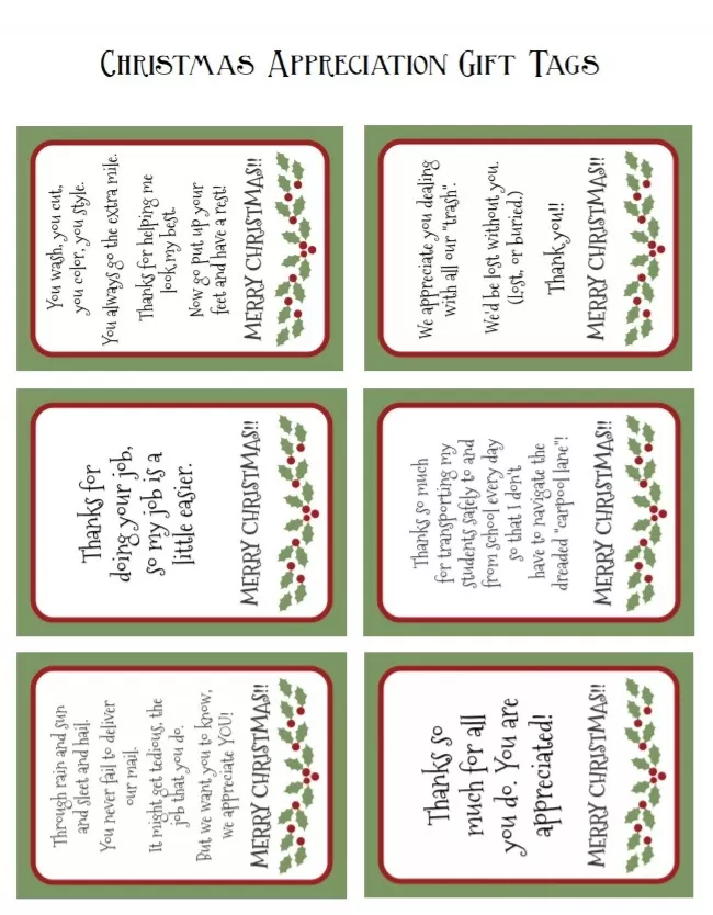 Christmas Gift Tag Template