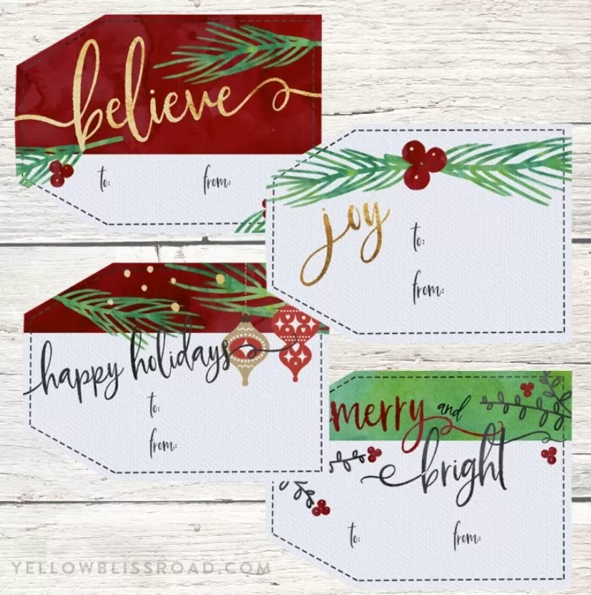 Elegant Gift Tag Template