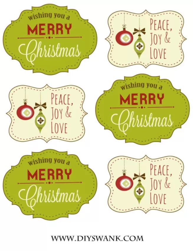 Merry Christmas Gift Tag Template