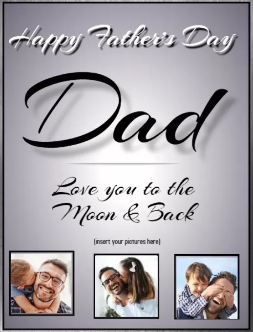 Dad Day Greeting Card Template