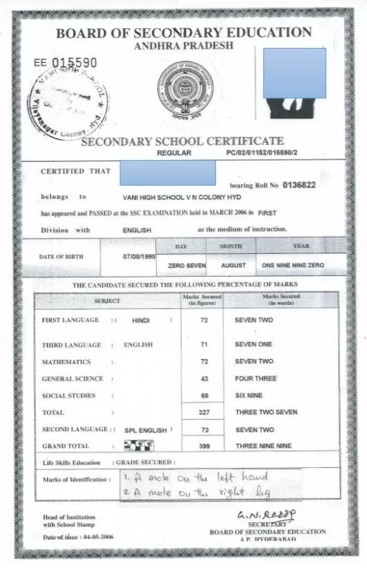 Degree Certificate Template India