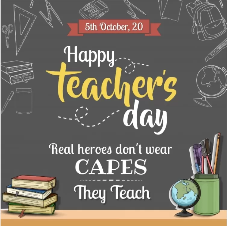 Happy Teacher Greeting Card Template