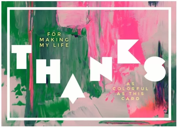 Thank You Greeting Card Template