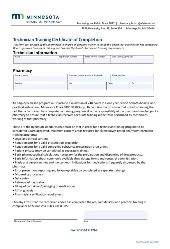 Training Completion Certificate Template