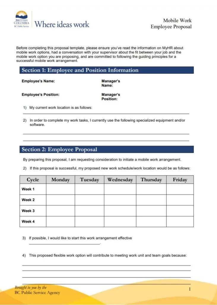 Job Position Proposal Template