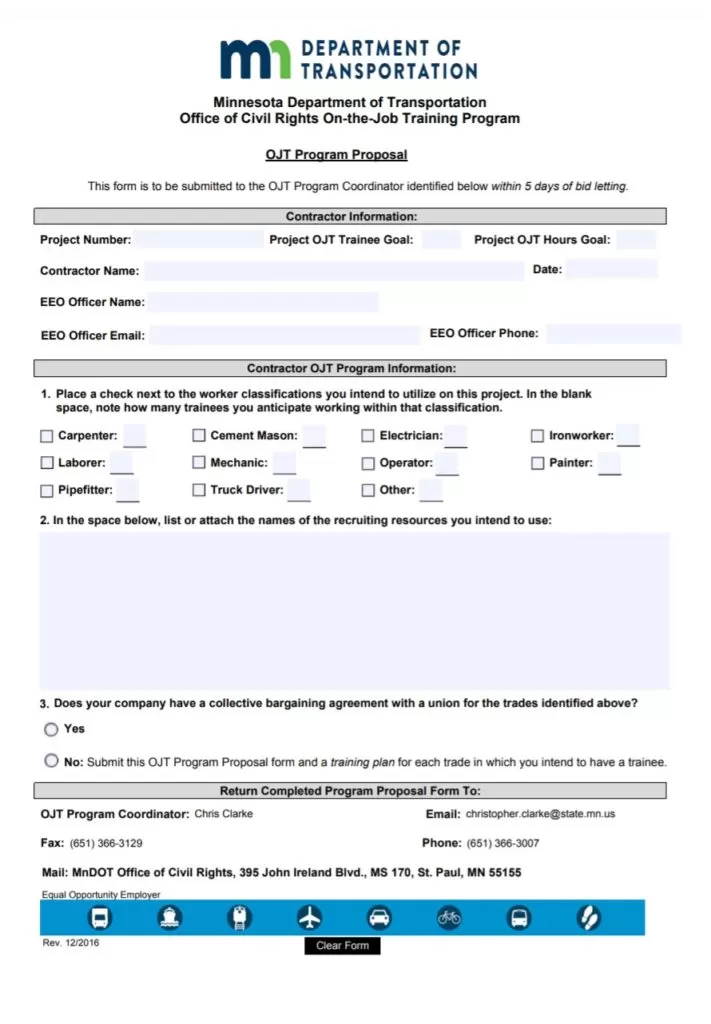 Job Program Proposal Template