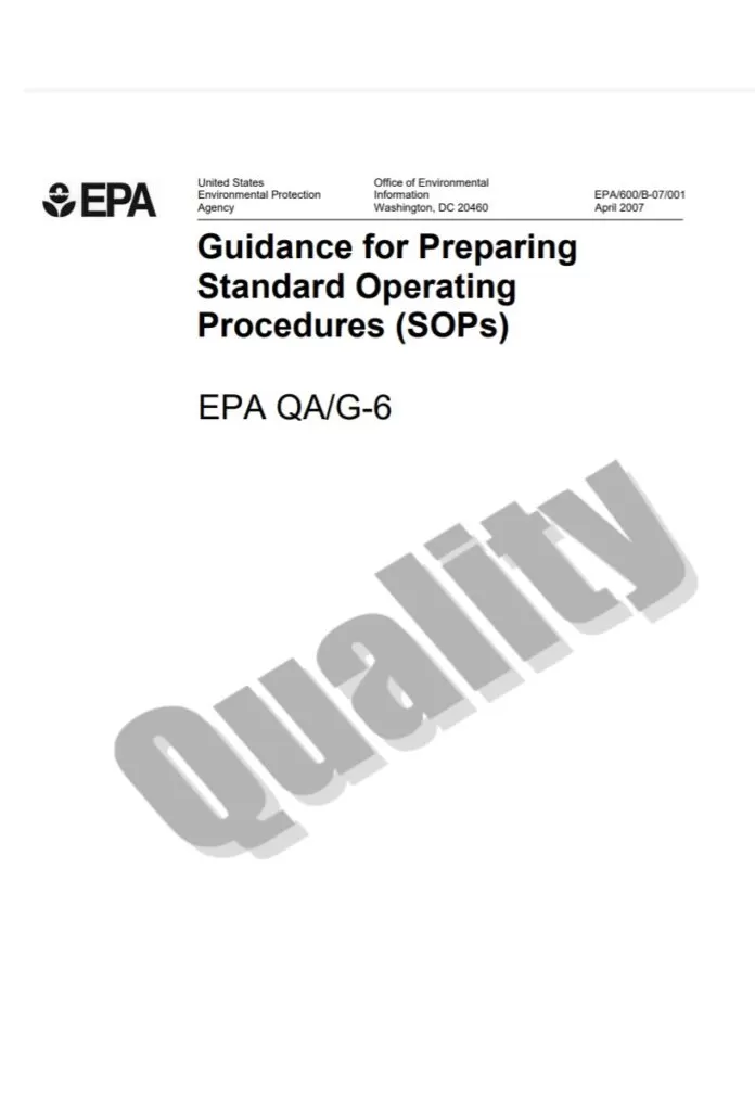 Standard Operating Procedures Template PDF