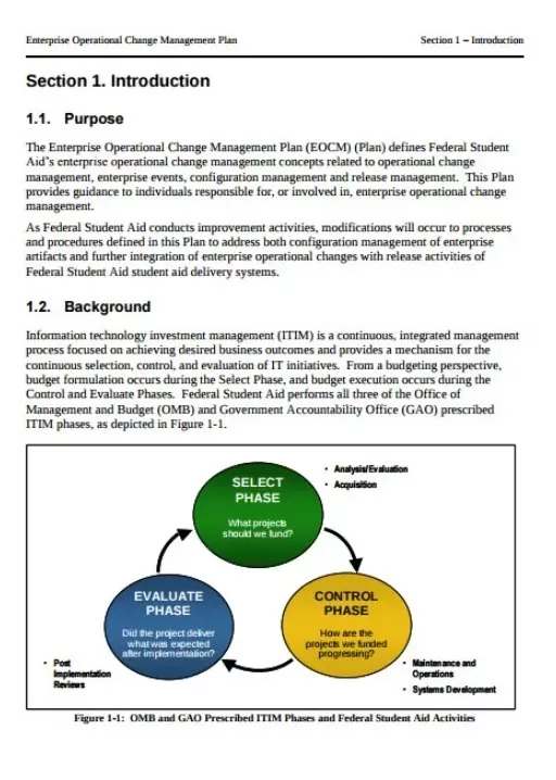 Change Management Plan Example