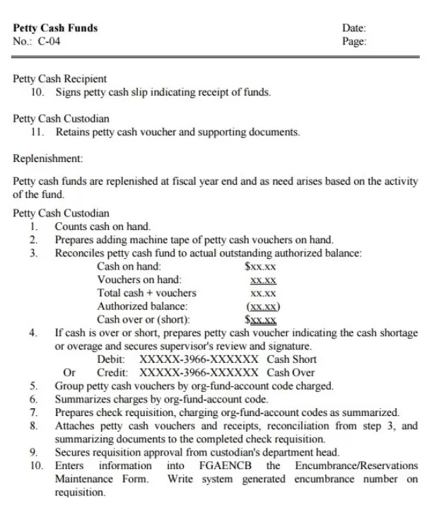 Cash Funds Voucher Template