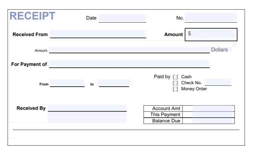 Cash Receipt Template