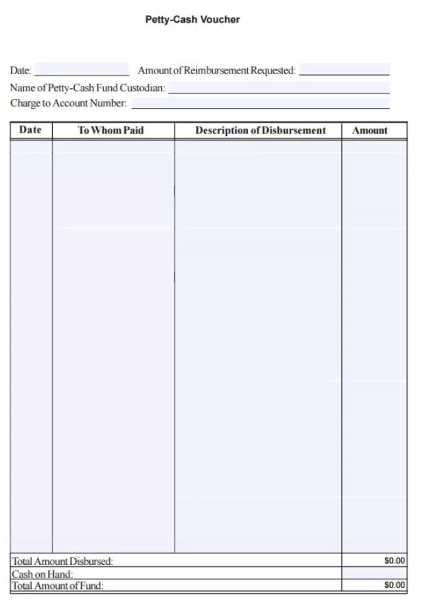 Cash Voucher Format