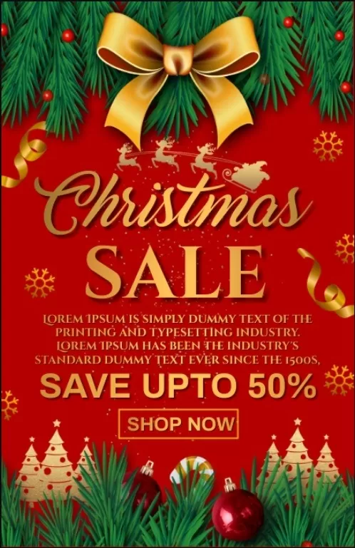 Christmas Discount Voucher Template