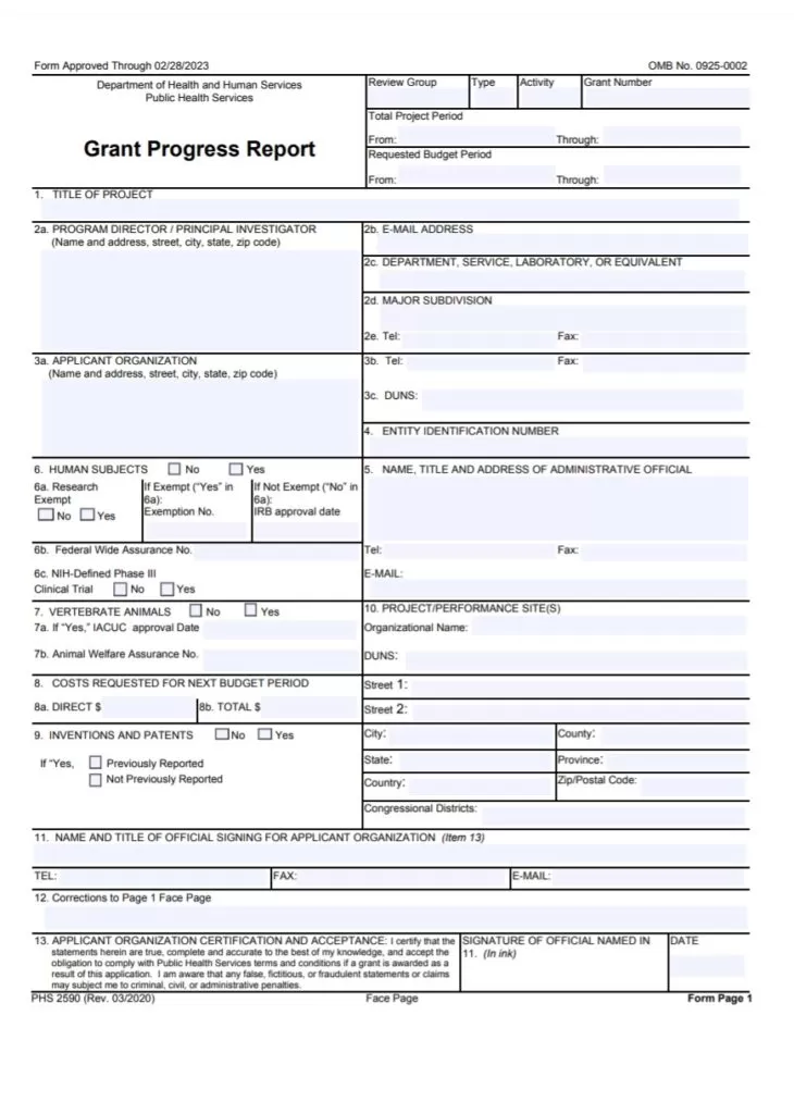 Donation Progress Report Template