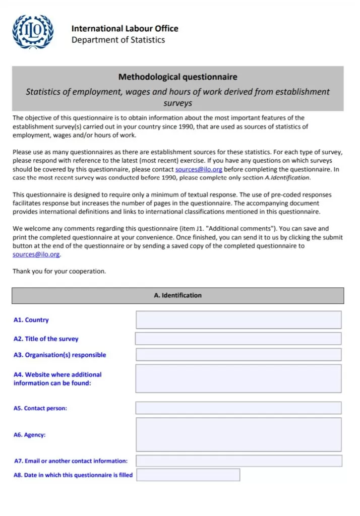 Employment Survey Template