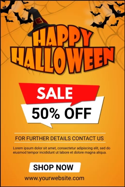 Halloween Discount Voucher Template