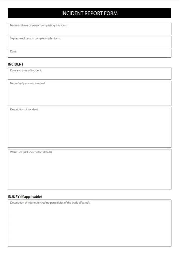 Incident Report Form