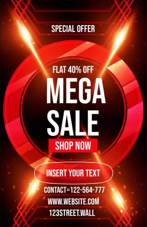 Mega Discount Voucher Template