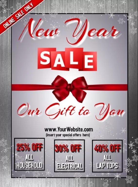 New Year Discount Voucher Template