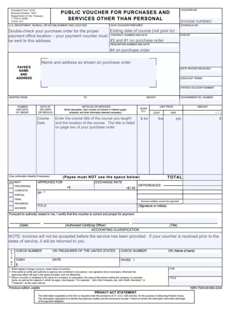 Payment Voucher Format