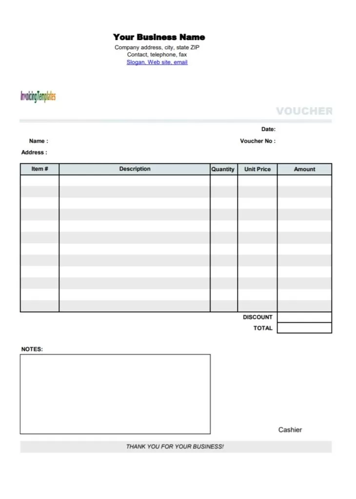 Payment Voucher Template PDF