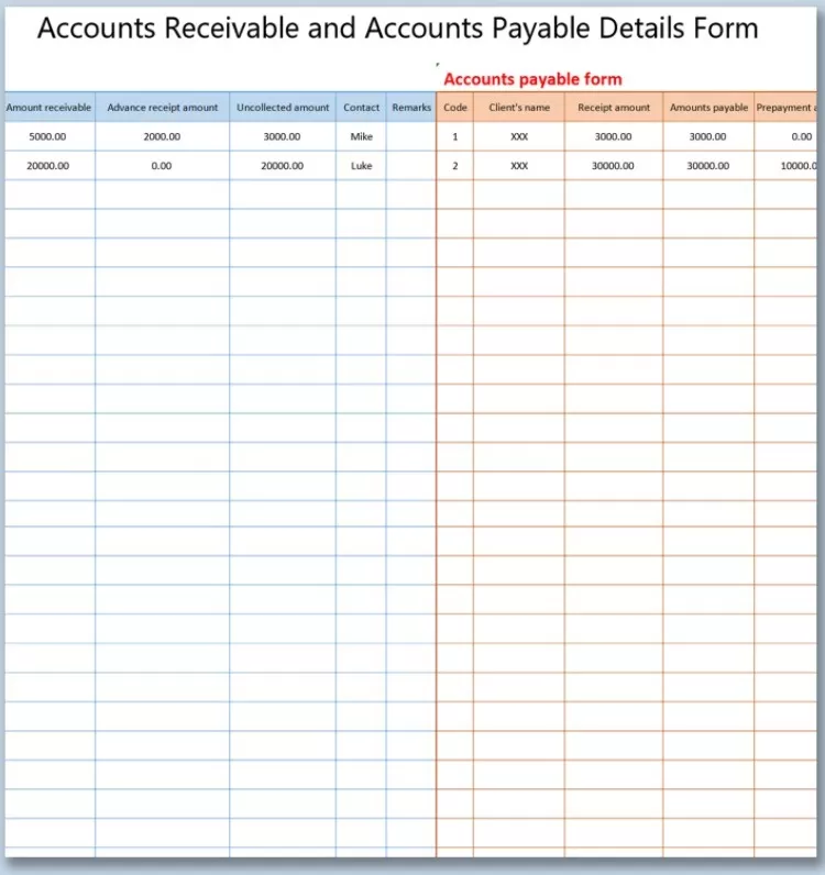 Bill Payable Template