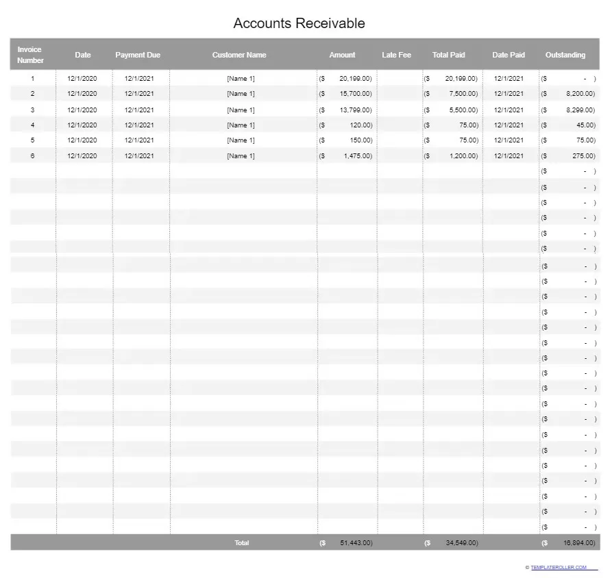 Bill Receivable Format