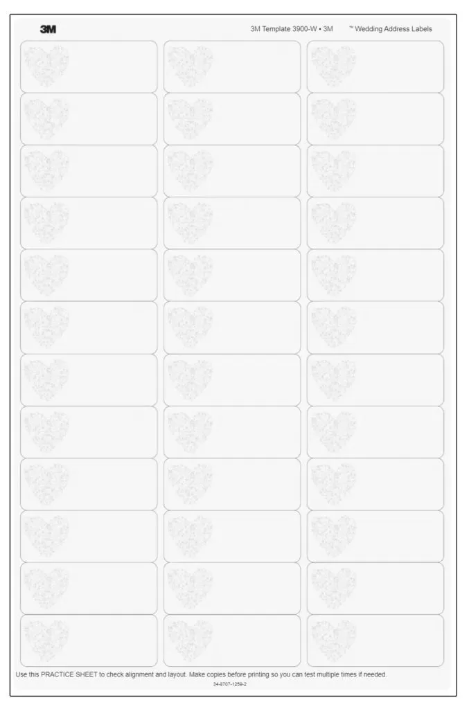 Blank Address Label Template