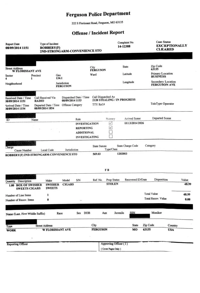 Police Report Template